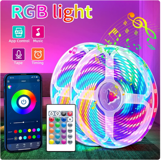 1M-30M 5050 RGB LED Strip Light USB Bluetooth RGB 5V LED Lights Flexible LED Lamp Tape Ribbon RGB TV Deskto