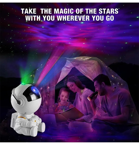 Astronaut Galaxy Star Projector LED Night Light sitting